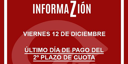 PAGO 2º PLAZO CUOTA